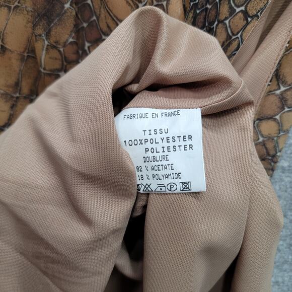 123 UN DEUX TROIS ANIMAL PRINT HIGH NECK BLOUSE, - Picture 5 of 7